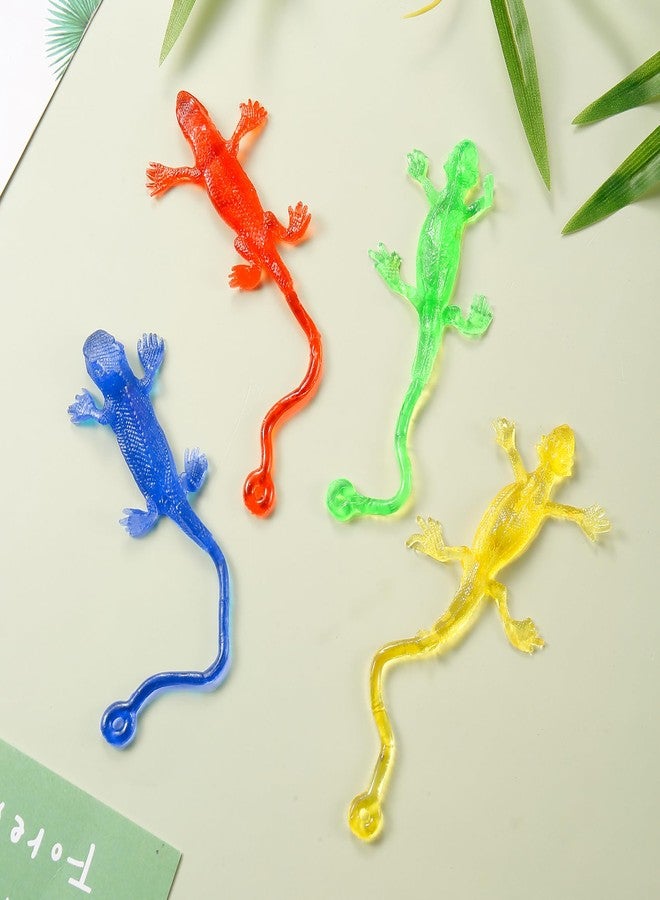 Yeetec 24 Pack Sticky Gecko Stretchy Sticky Lizards Sensory Toys for Kids Birthday Party Favors, Reptile Themed Party Supplies Bag Fillers, Classroom Prizes, Random Color - Image 4